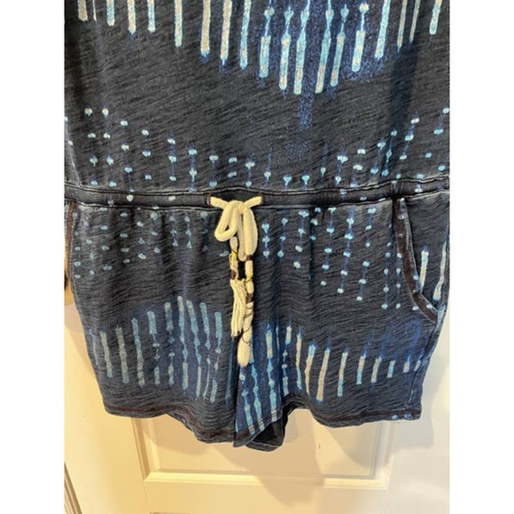 Lucky Lotus Romper 100% Cotton Indigo Blue - Picture 5 of 8